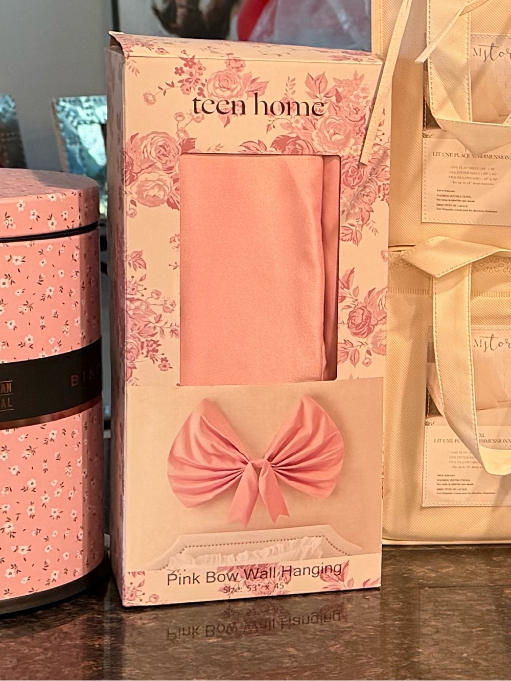 Pink Bow Wall Hanging - Pink